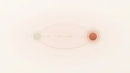 Illustration éditoriale : deux points reliés par un fil d'étapes et par deux arcs de sens opposé, image d'un engagement réciproque